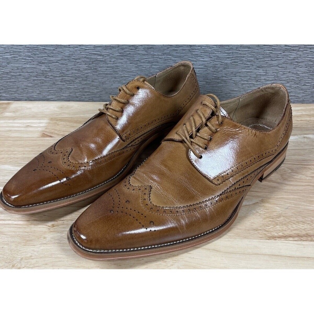Giovanni Lincoln Wing Tip Dress Shoe - Tan - Size 12